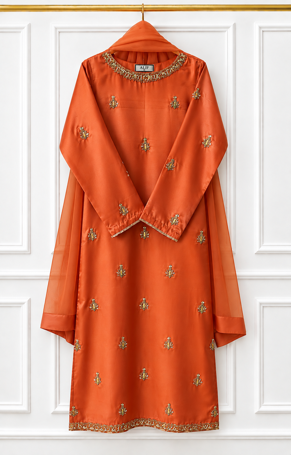 Rust 3pc dress