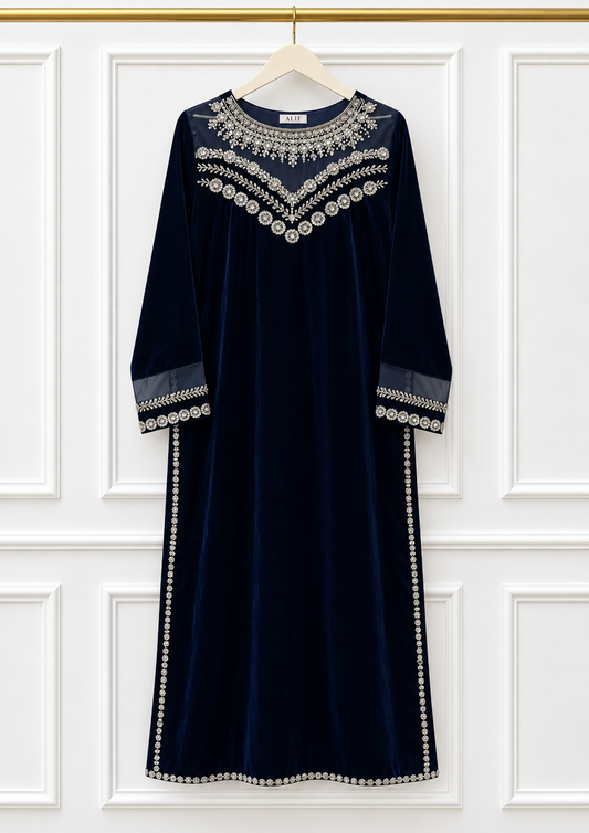 Blue Velvet 2pc Dress