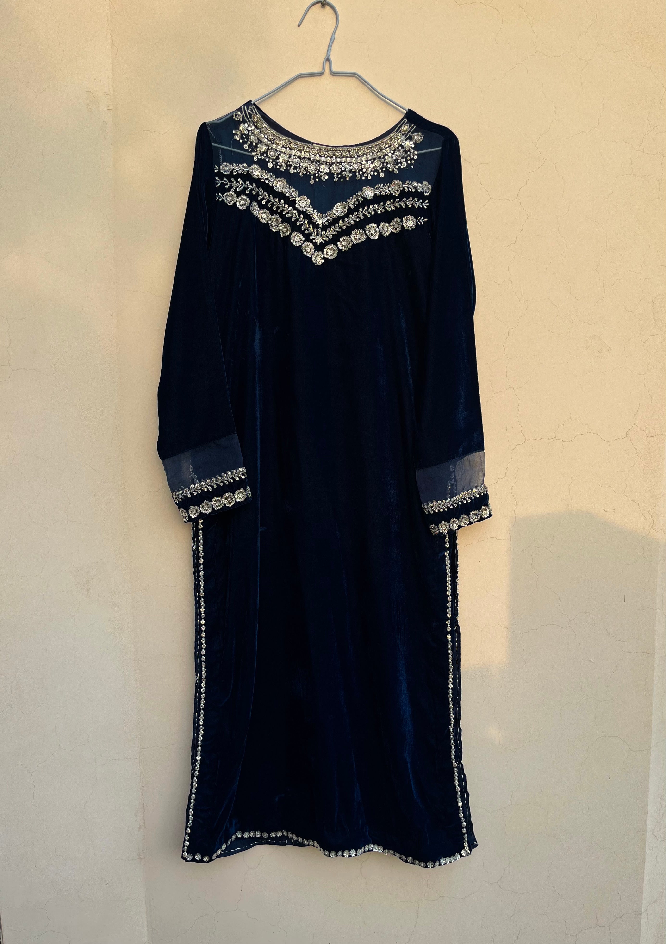 Blue Velvet 2pc Dress